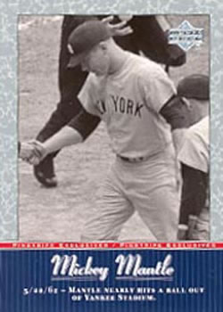 2001 Upper Deck - Pinstripe Exclusives Mickey Mantle #MM36 Mickey Mantle  Front